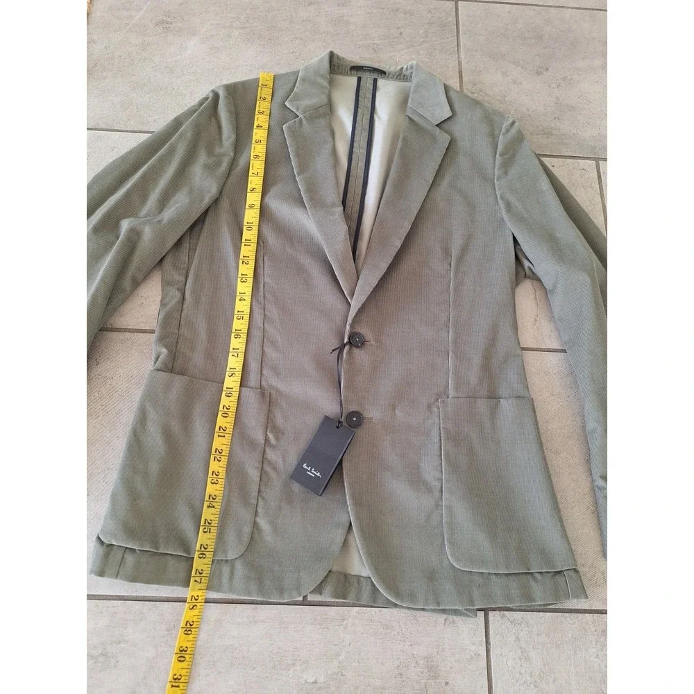 Paul Smith Mens cotton blend corduroy suit jacket in olive size 38